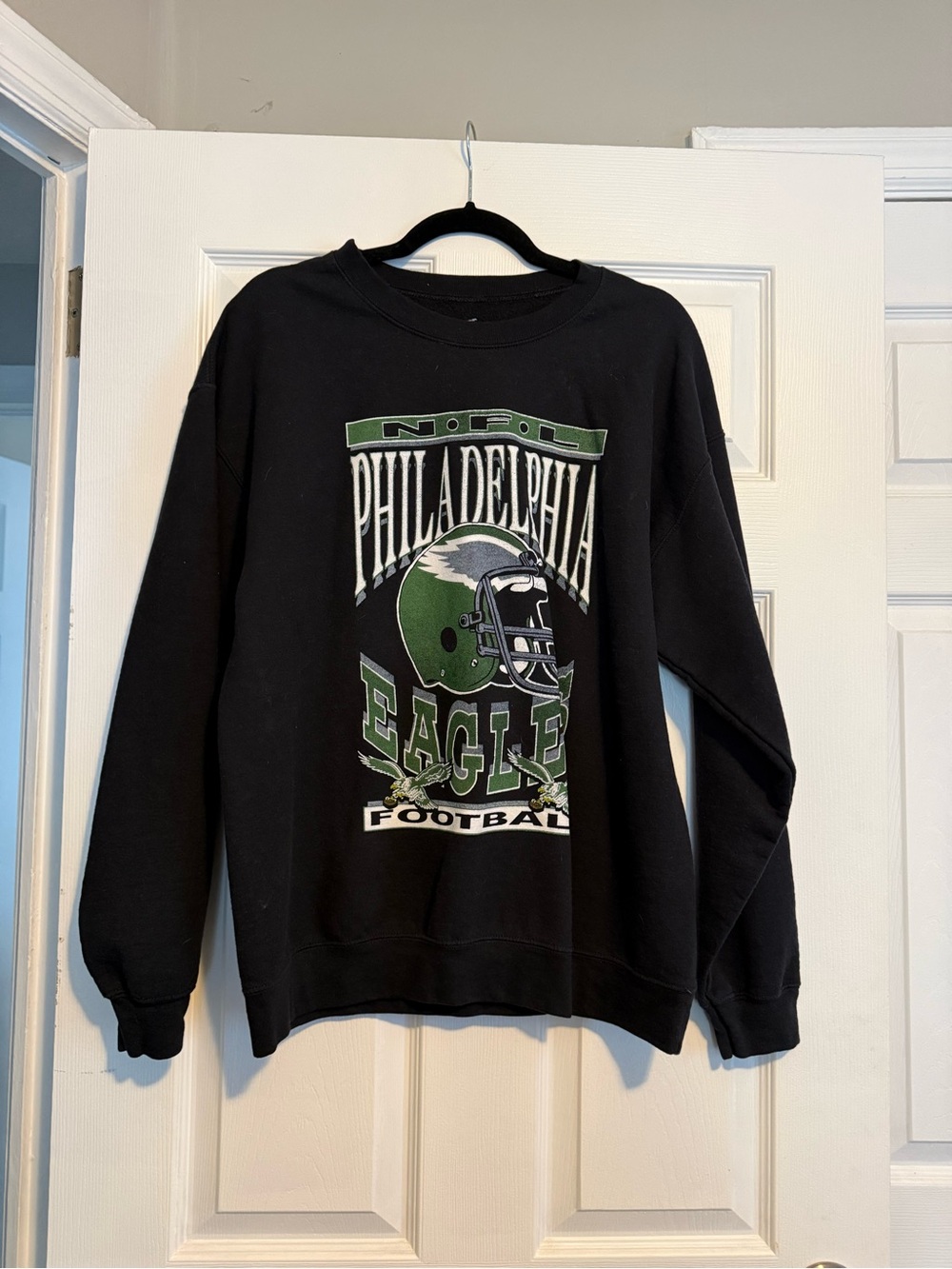 Junk Food NFL Helmet Flea Market Crew Neck Sweatshirt